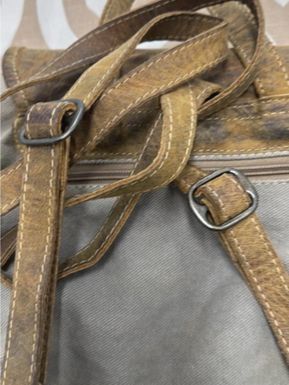 Myra Bag Felicity Brown and Tan Leather Backpack